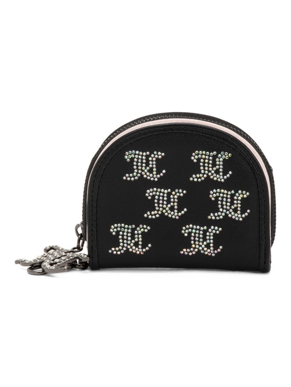 Juicy Couture Black Coin Pouch with Crystal Logo Accents